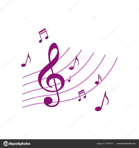The symphony of music note vector design. instrumental beautiful Stock