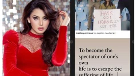 Urvashi Rautela Reacts To Girl Holding Thank God Urvashi Is Not Here Placard After Rishabh