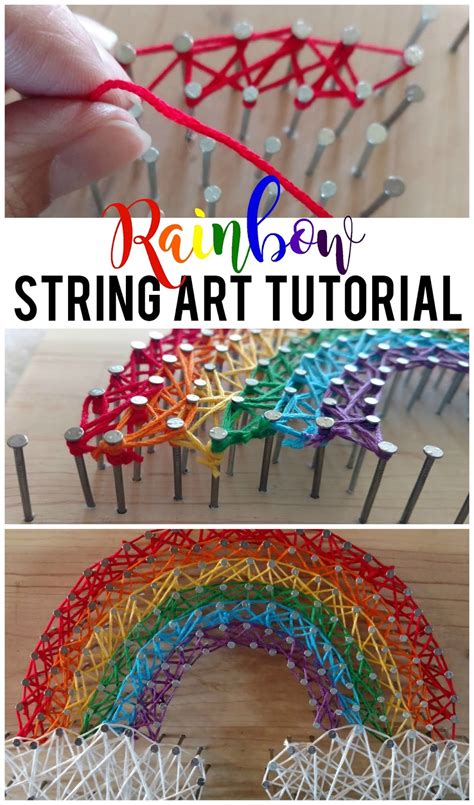 Rainbow String Art Tutorial Sunshine And Munchkins