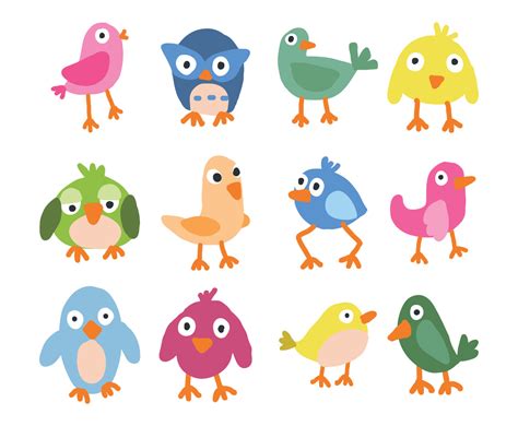 Set Of Birds Vector Art And Graphics