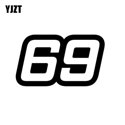 Yjzt 152cm88cm Personalized Number 69 Vinyl Car Styling Car Sticker