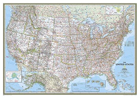 National Geographic United States Classic Wall Map Laminated 435 X