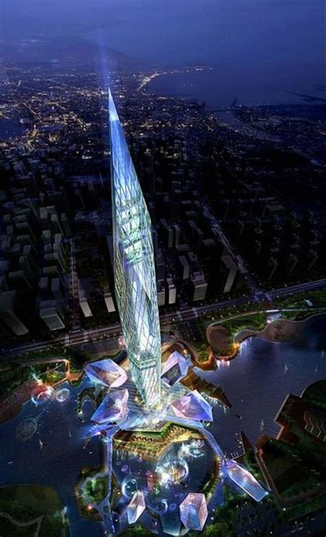 Korean Invisible City Tower Futuristic Architecture Skyscraper