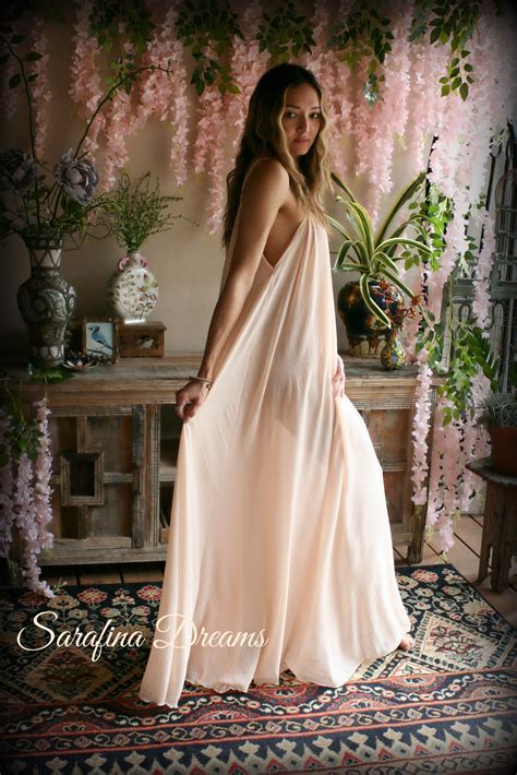 Blush Chiffon Bridal Nightgown Wedding Lingerie Chiffon Etsy