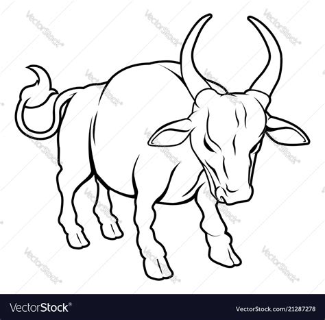 Stylised Ox Royalty Free Vector Image Vectorstock