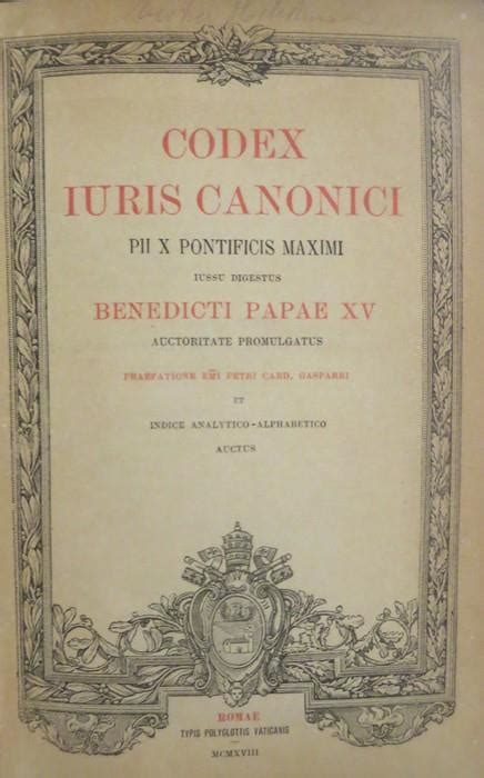 Codex Iuris Canonici Libro Usato Typis Polyglottis Vaticanis Ibs