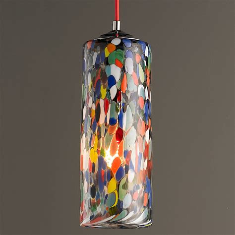 Colorful Glass Cylinder Pendant Light Shades Of Light