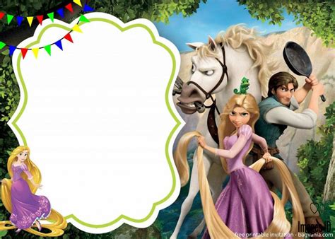 Free Royal Rapunzel Invitation Template Free Printable Rapunzel