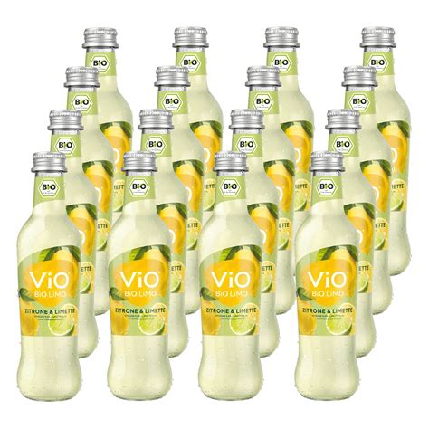 Vio Bio Limo Zitrone And Limette 16 Flaschen Je 03l Amazonde