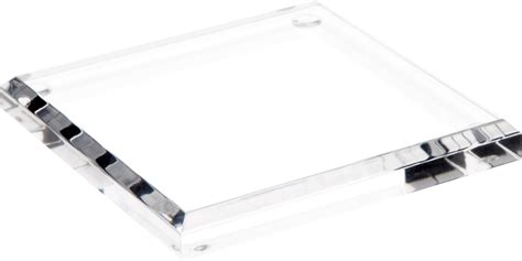 Plymor Clear Acrylic Square Beveled Display Base 4 W X 4 D X 05 H
