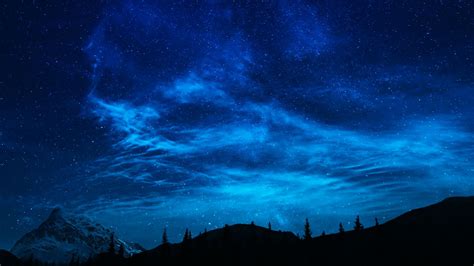 1920x1080 Summer Night Sky Full Of Stars Over Mountain Landscape Laptop