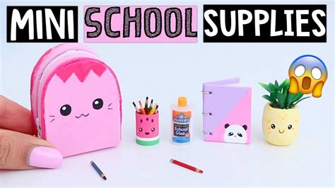 How To Make Mini School Supplies For Dolls Dollar Poster