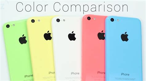 Iphone 5c Color Comparison Green Yellow White Pink Or Blue Youtube