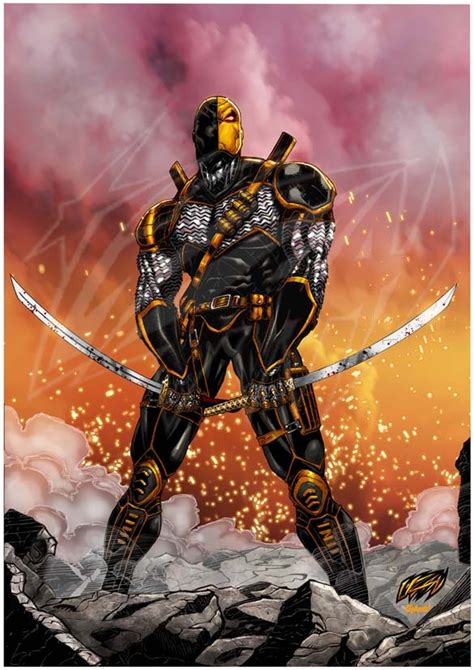 The Deathstroke Digitally Colored In Franck Uzan S Colored Stuff Comic Art Gallery Room
