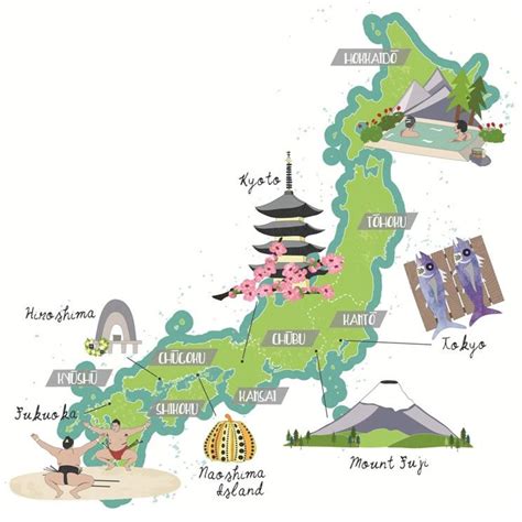 Illustrated Tourist Map Of Japan Illustrated Maps Bek Cruddace