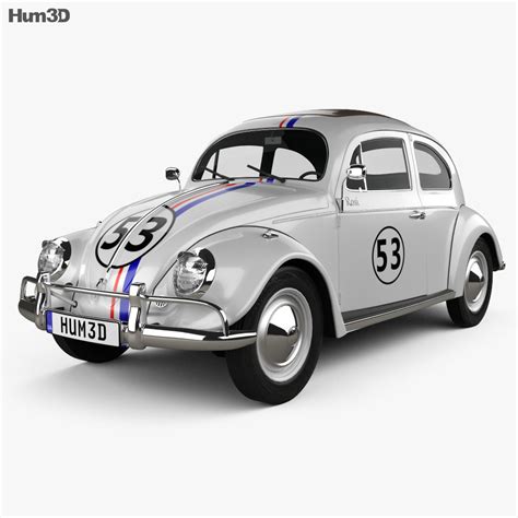 Volkswagen Beetle Herbie The Love Bug 2019 3d Model Vehicles On Hum3d