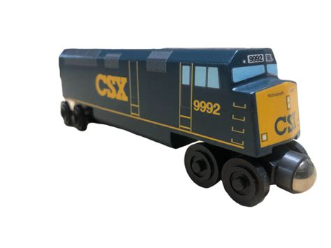 Csx Blue F40 Diesel Engine The Whittle Shortline Railroad Wooden Toy Trains