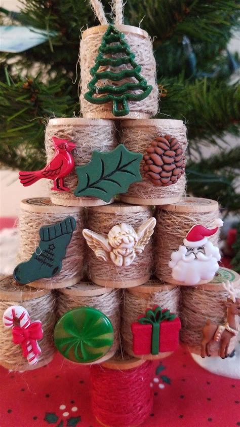 Wooden Spool Christmas Tree Spool Crafts Christmas Crafts Diy