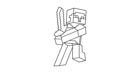 Minecraft Steve Coloring Page ♥ Online And Print For Free