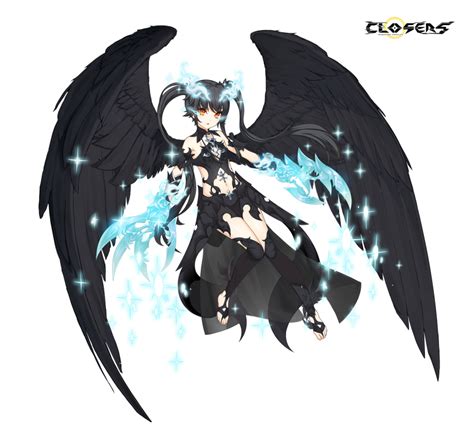 Seth Closers Closers Highres Official Art 1girl Angel Black