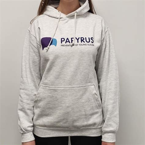 Papyrus Grey Hoodie Papyrus Uk Suicide Prevention Charity