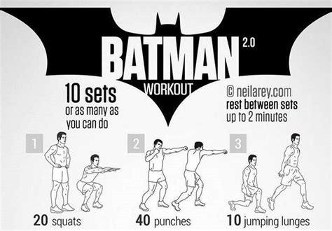 Batman Workout By Neila Rey Wordlesstech Batman Workout Hero