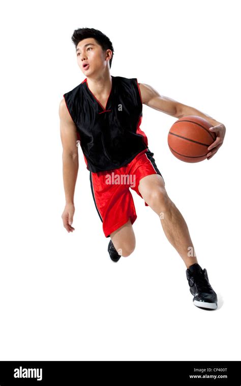 Man Dribbling Basketball Stock Photo Alamy