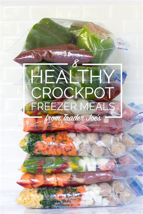 Let this food epiphany begin! 8 Healthy Crockpot Freezer Meals from Trader Joe's in 65 ...
