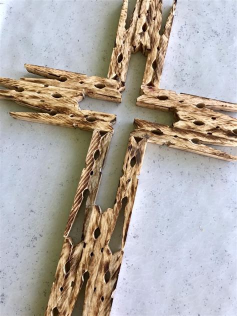 Beautiful Wooden Clothespin Cross Clothespin Cross Wooden
