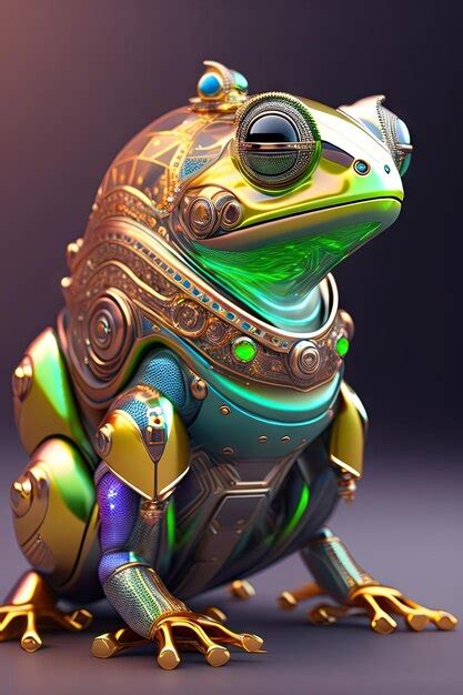 Premium Photo Of Futuristic Mechanical Frog Abstract Toad Cyberpunk
