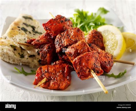 Chicken Tikka Tandoori Stock Photo Alamy