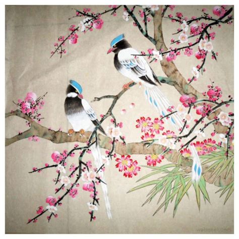 Chinese Painting Bird Cherry 12