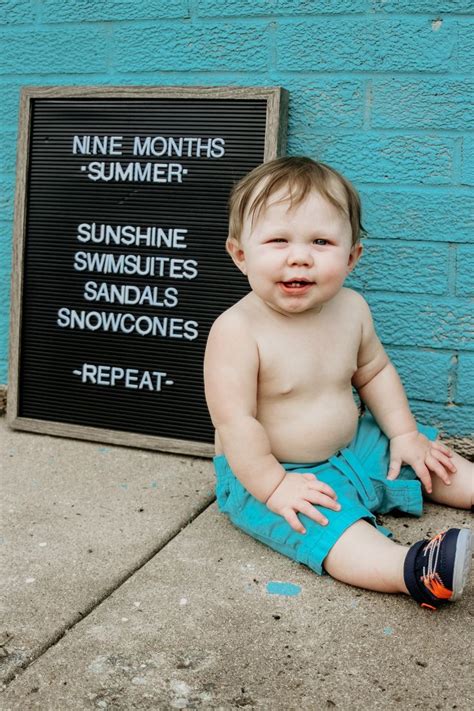 I've created some gorgeous baby. Nine month summer milestone letterboard | Baby milestones ...