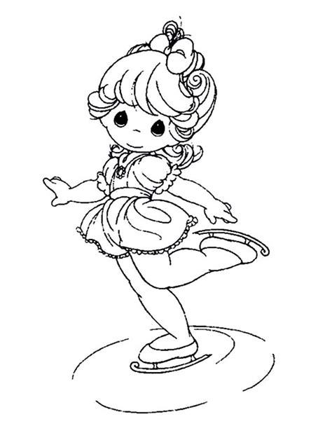 Cute Little Ballerina Girl Coloring Pages Coloring Sky