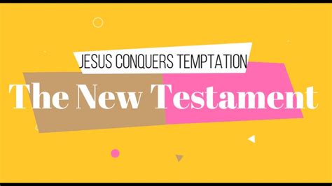 The New Testament For Kids Jesus Conquers Temptations Youtube