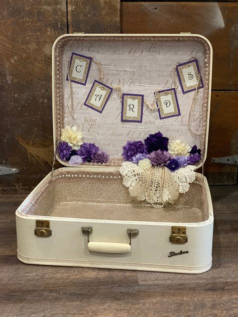 Vintage Suitcase Wedding Card Box Etsy