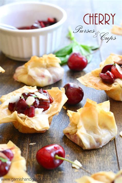 Top 10 best puff pastry desserts to try out top inspired from savory options such as egg leek and feta phyllo cups and mini phyllo quiche cups, to sweet treats such as phyllo fruit cups and mini blueberry phyllo cup cheesecakes, there are plenty of. Cherry Purses & Cups | Recipe | Dessert recipes, Phyllo ...