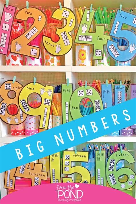 Big Numbers Classroom Display Numbers Preschool Math Activities