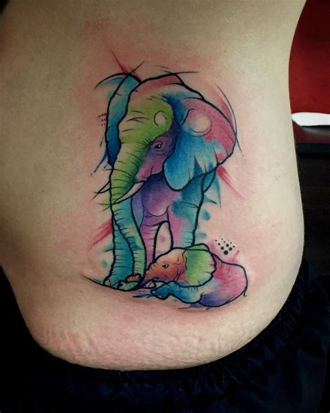Elephant Watercolor Tattoo By Juan David Castro R Elephant Tattoos