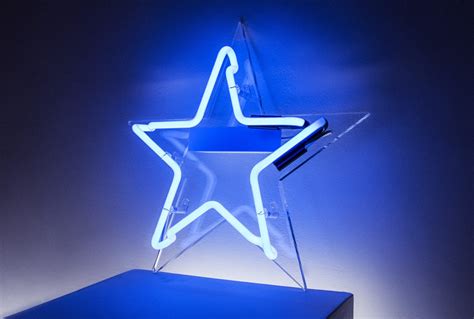 Neon Star Blue Kemp London Bespoke Neon Signs And Prop Hire