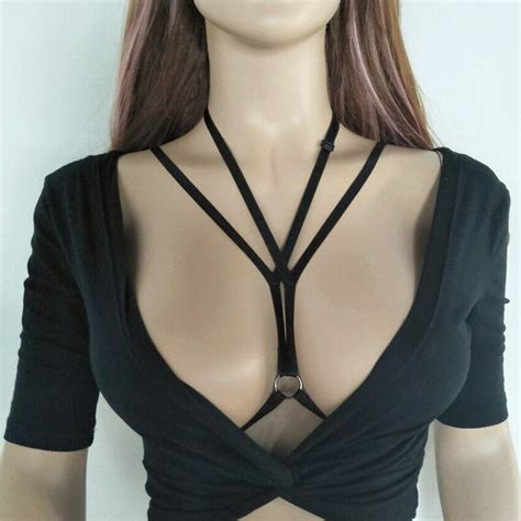 Corset Sexy Alluring Elastic Harness Cage Strappy Hollow Out Bra