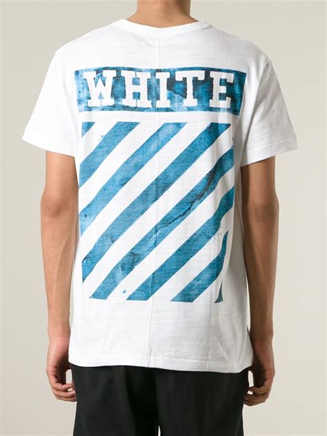 Lyst Off White Co Virgil Abloh Wave Print T Shirt In White For Men