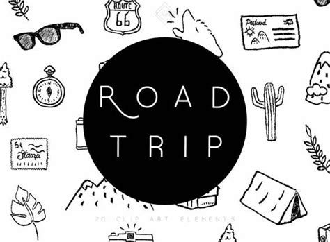 Summer Clipart Road Trip Clip Art Travel Clipart Camping