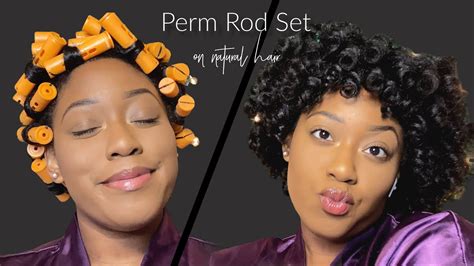 How To Perm Rod Set On Natural Hair Tutorial Quick Easy Youtube