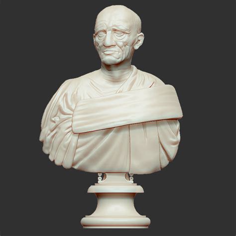 De agricultura as want to read Printable bust of Marcus Porcius Cato the ... 3D Model 3D ...