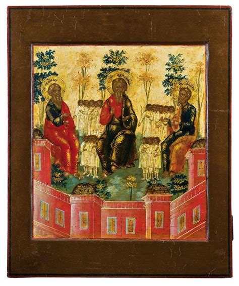 The Icon Of Three Patriarchs In Paradise Sacred Art African American
