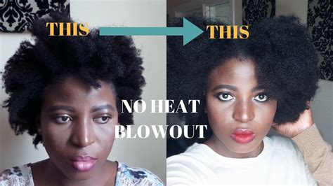How I Stretch My 4c Hair No Heat Blowout Kenny Olapade