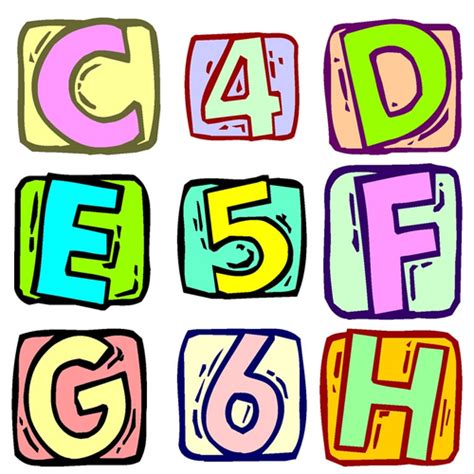 Alphabet And Numbers Clip Art Letter Blocks And Numbers Clip Art