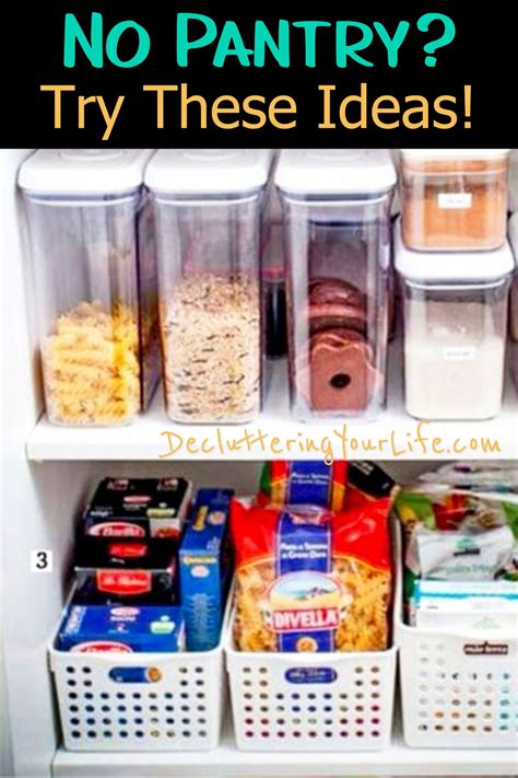 Getting creative with pantry organizers will always improve your pantry storage capabilities as well a simple pantry door with a frosted glass window makes for a pretty picture with the door opened or. No Pantry? How To Organize a Small Kitchen WITHOUT a ...