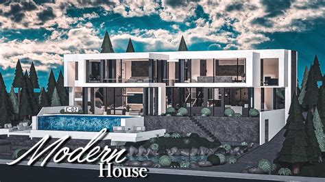 Luxury Modern House Part1 Bloxburg No Large Plot 500k Speed Build